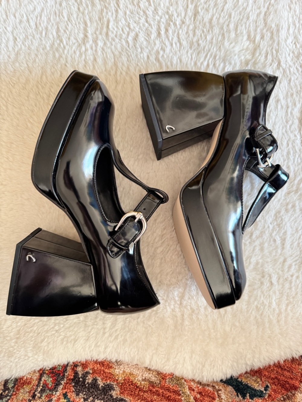 Black Patent Kay Mary Jane Heels